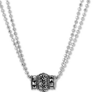 Judith Jack triple chain Barrel necklace